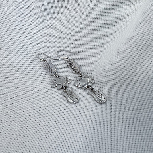 Folk Flower Hook Earrings