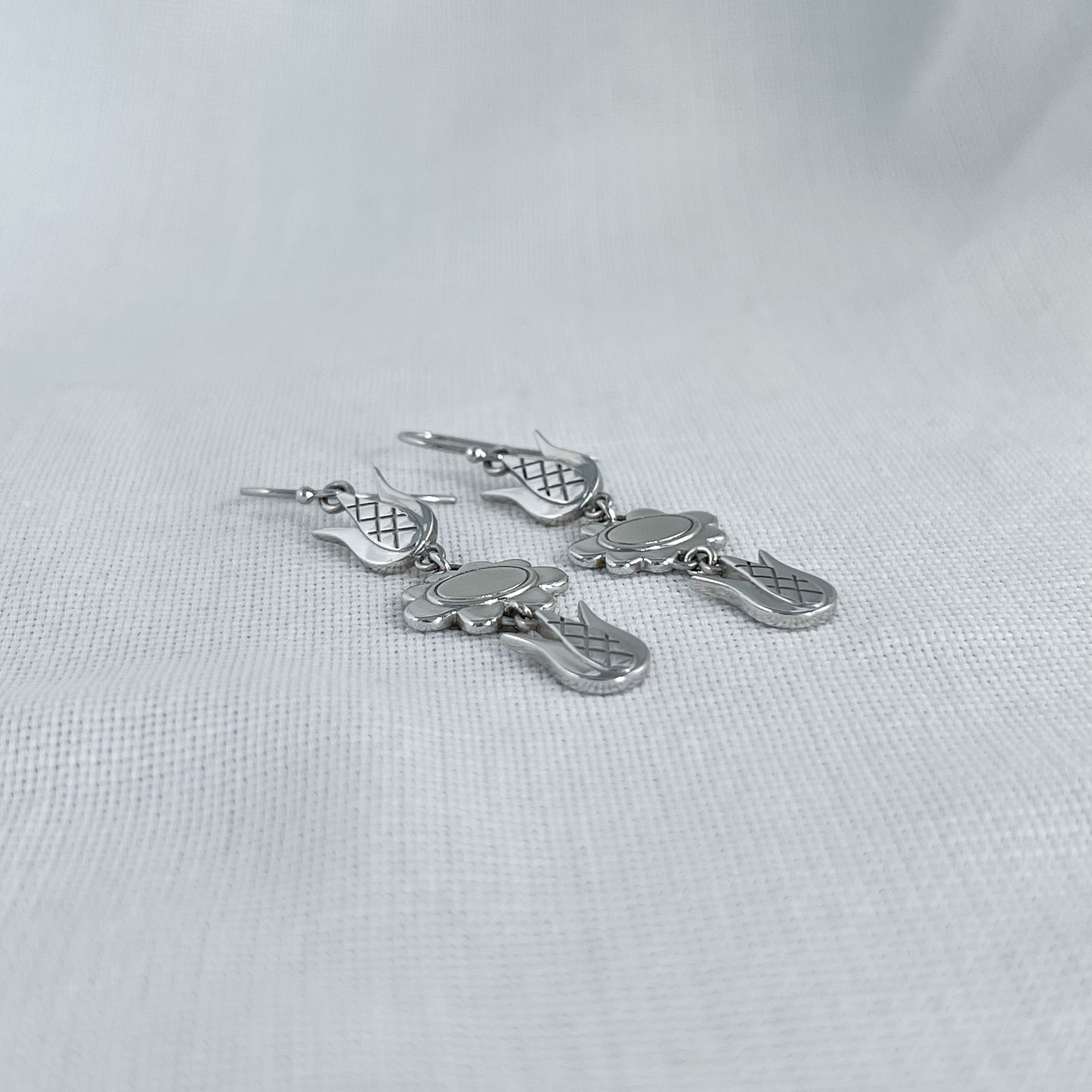 Folk Flower Hook Earrings
